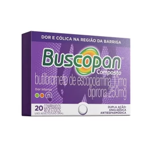 Buscopan Composto com 20 Comprimidos | Alívio Rápido de Cólicas e Dores Abdominais